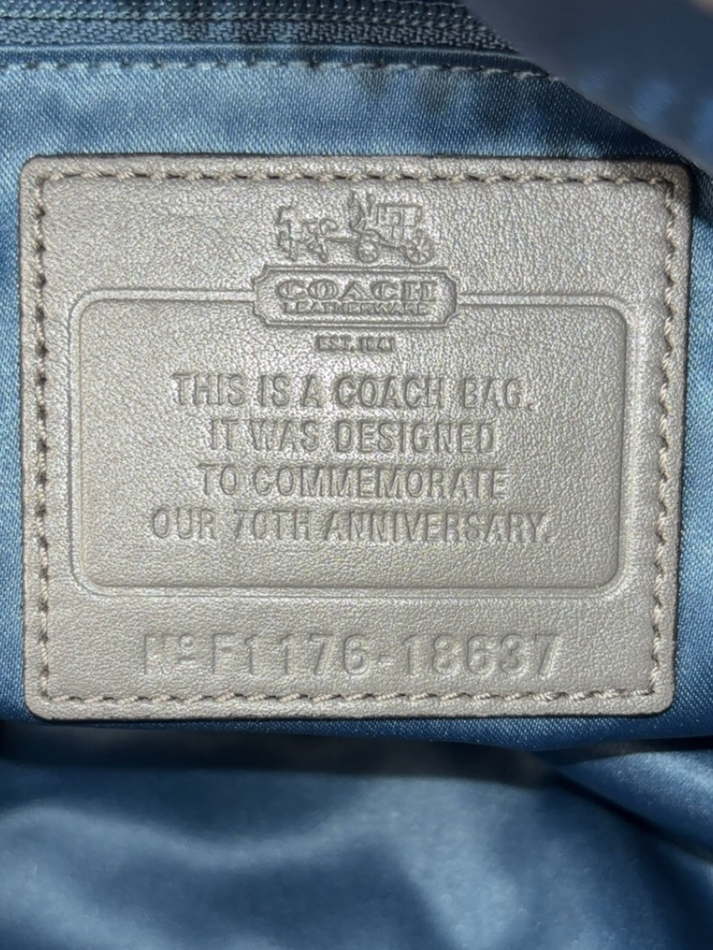 Coach 2011 Madison 70th Anniversary Quilted Chevron Nylon Satchel EUC - Picture 15 of 16